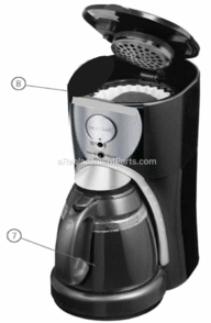 Page A Diagram and Parts List for ISS13  Mr Coffee Coffee Maker